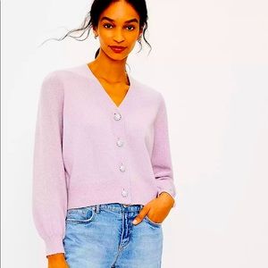 NWOT Loft jeweled button cardigan
